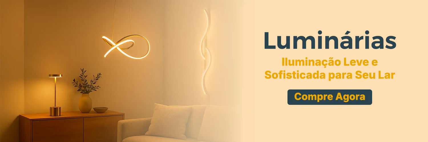 Luminárias Modernas Iluminando Sala com Móveis Sofisticados e Decoração Premium com Luz Leve – Brisa Decor