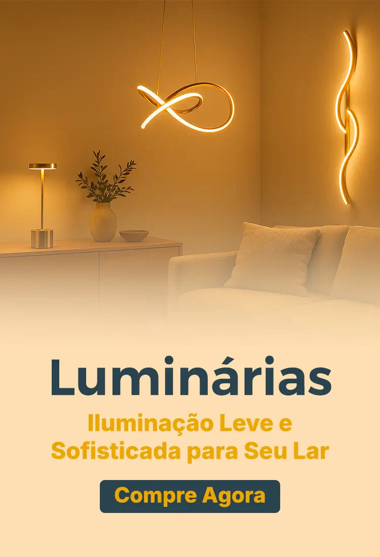 Luminárias Modernas Iluminando Sala com Móveis Sofisticados e Decoração Premium – Brisa Decor