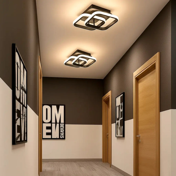 luminaria-de-teto-plafon-preto-led-duplo-iluminando-corredor-closet-iluminacao-suave-eficiente